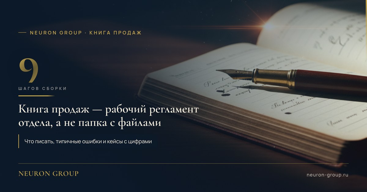 Книга продаж: 9 шагов, чтобы собрать рабочий регламент