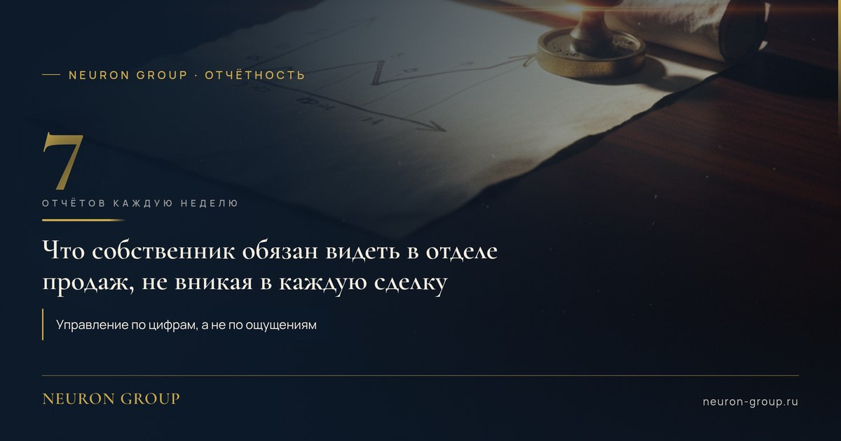 7 отчётов отдела продаж для собственника каждую неделю