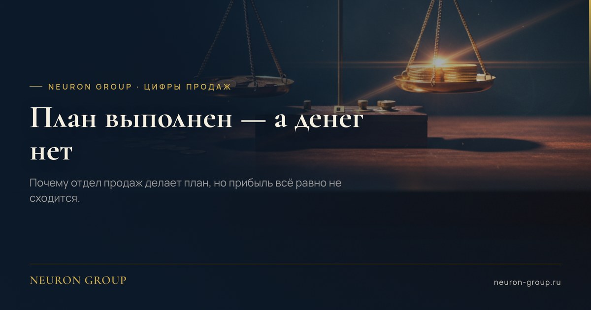 Почему отдел продаж выполняет план, а денег нет