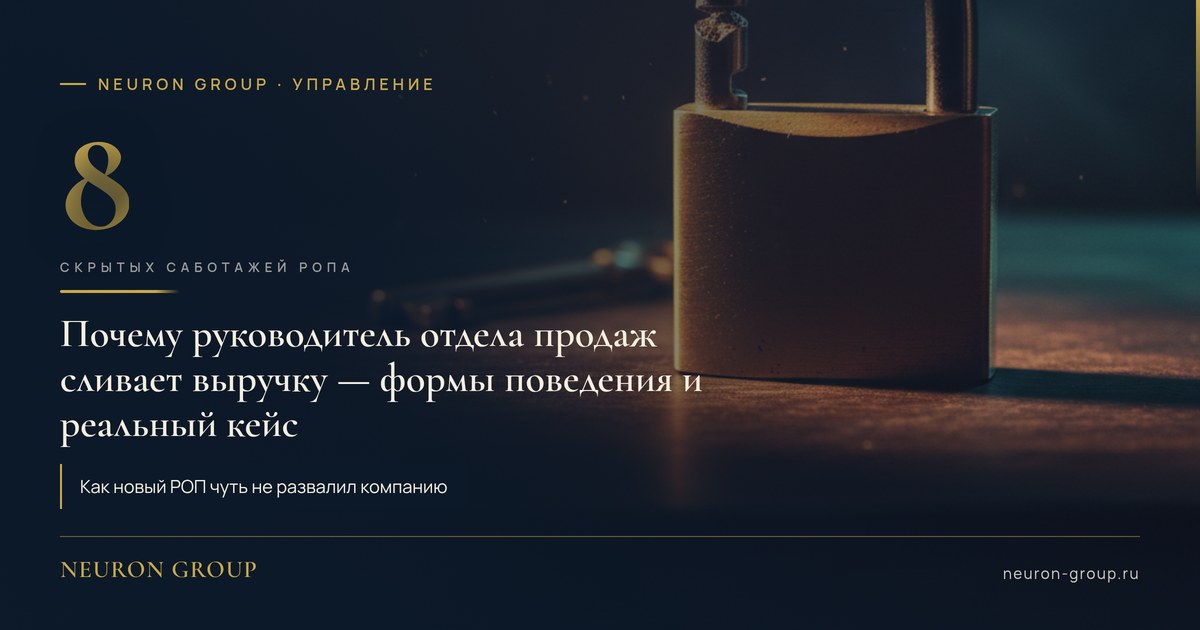 8 скрытых саботажей РОПа, которые сливают выручку